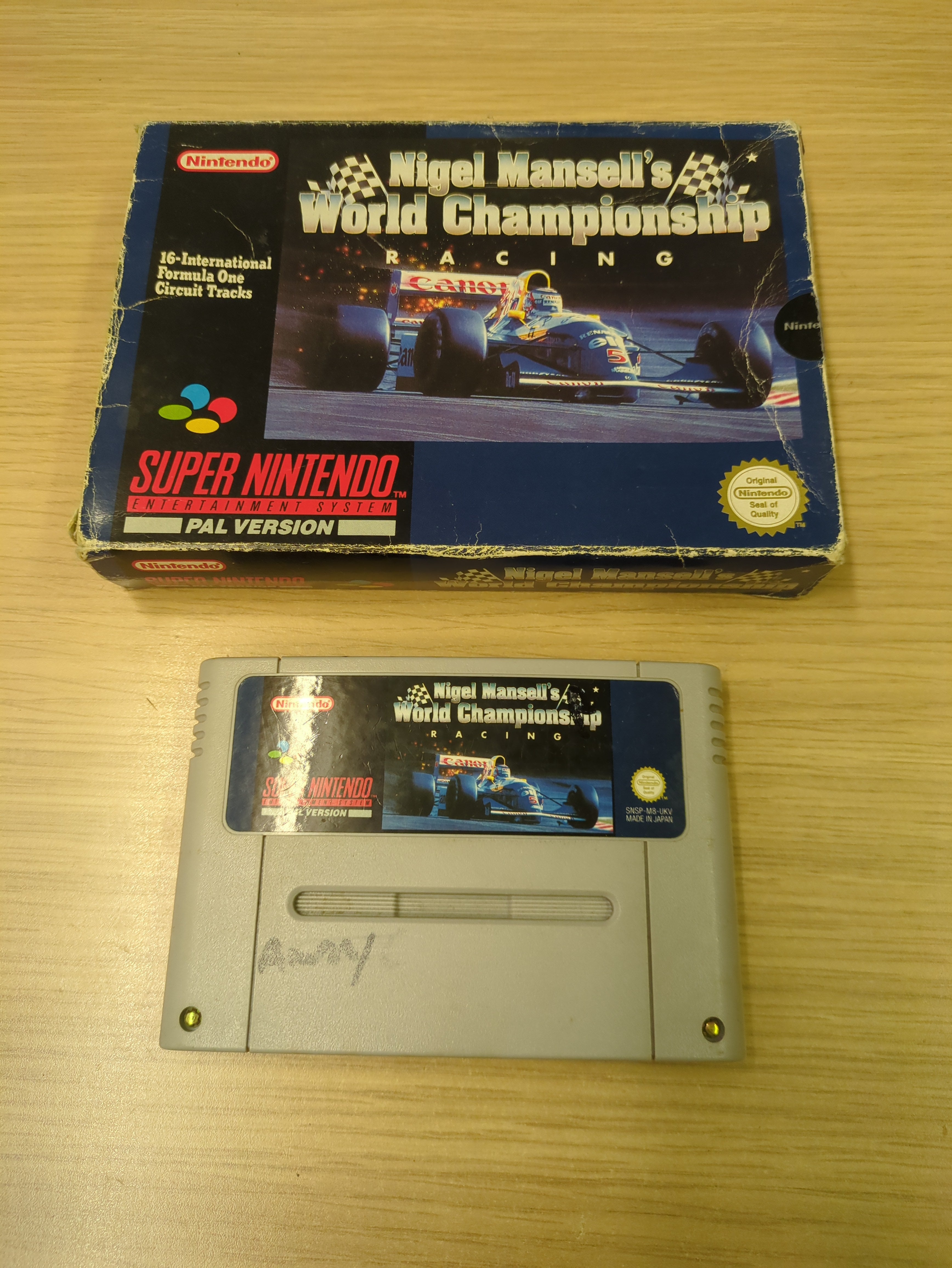 Nigel Mansell's World Championship Racing Snes game Boxed Nigel Mansell's World Championship Racing Snes game Boxed